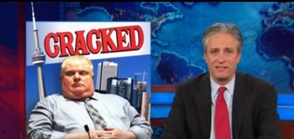 Rob Ford was a gold mine for the American television network's talk shows and satire programs in 2013.
