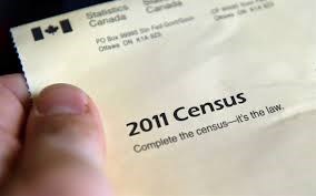 The cover of the 2011 census package is seen in Ottawa on May 5, 2011.