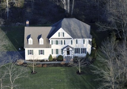An aerial view of the home where Adam Lanza lived with his mother in Newtown, Conn.
