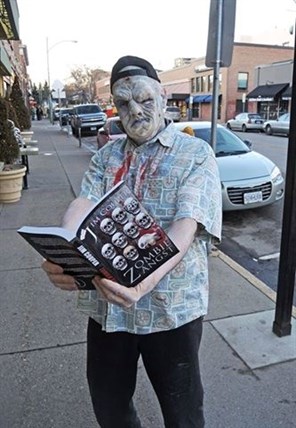 Tony Neville dressed as Zombie Mort at Pulp Fiction in Kelowna Thursday, March 20, 2014.