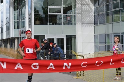Cache Creek’s Ryan Day placed first on the men's side of the Okanagan College Half Marathon on Sunday, April 6, 2014.