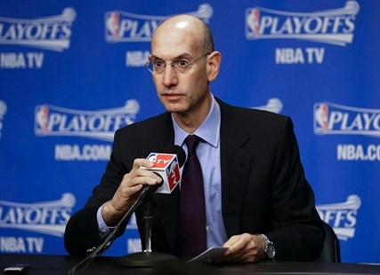 NBA Commissioner Adam Silver answers questions during a news conference on Saturday, April 26, 2014, in Memphis, Tenn.
