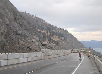 No more lengthy delays in Highway 97 rock slide zone near Summerland