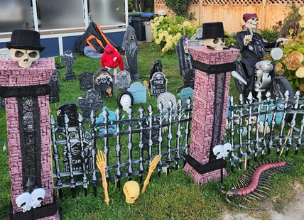 A map of the best Halloween Houses in Kelowna 2023