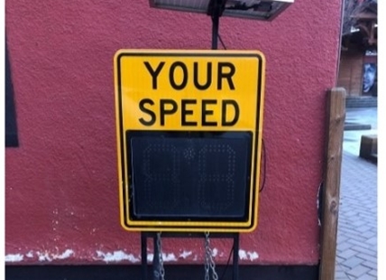 Merritt cops would like their stolen digital speed reader sign back