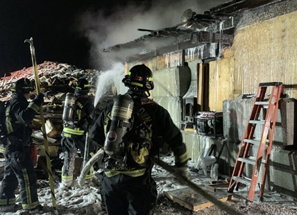 Firefighters put out shed fire in West Kelowna last night