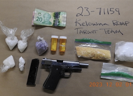 Drugs and a handgun seized during Kelowna traffic stop