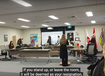 iN VIDEO: Vernon school board meeting disrupted and shut down by protesters