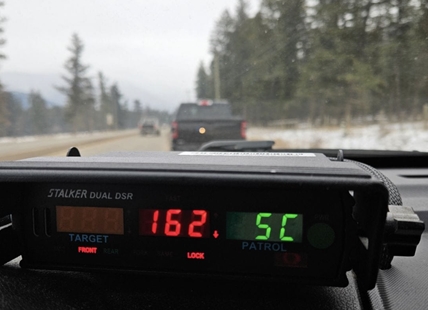 Lead-footed pickup truck driver nabbed doing 162 km/h north of Vernon