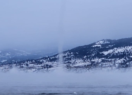 iN PHOTOS: Funnels of steam spiral over Okanagan Lake delighting onlookers