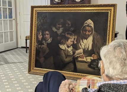 A British painting stolen by mobsters is returned to the owner's son - 54 years later