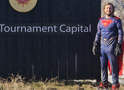 iN VIDEO: Superman makes Kamloops stop on run across Canada for kids fighting cancer