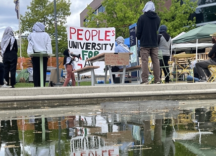 Pro-Palestine activists set up camp at UBCO