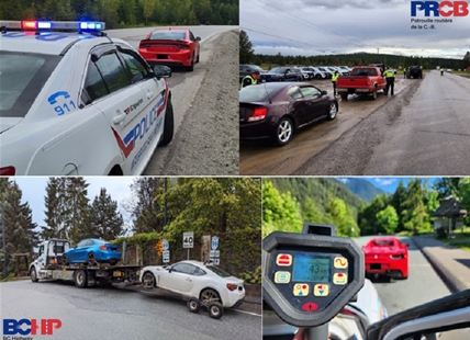 BC Highway Patrol crackdown catches drivers hitting ridiculously excessive speeds