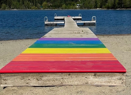 Rainbow painted dock in Clearwater sparks controversy