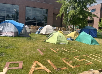 Pro-Palestine activists still protesting at UBCO