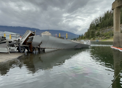 Body of semi driver recovered from channel beneath Sicamous bridge