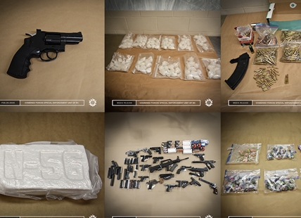 Guns, cash and drugs seized in trafficking ring takedown tied to Kamloops