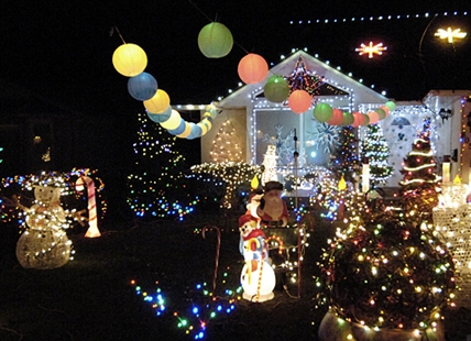 The map of the best holiday lights in Kelowna 2022