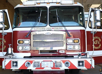 Person with burn injuries taken to hospital after building catches fire in Kamloops