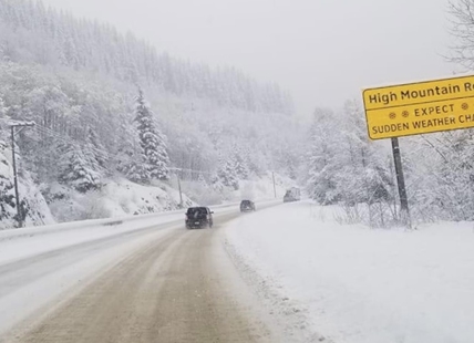 Winter storm warning predicts 10cm of snow on Coquihalla summit