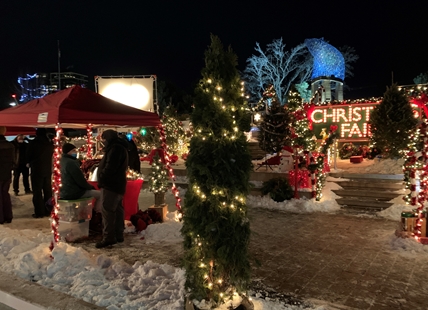 Christmas movie shot at Okanagan outdoor ice rink