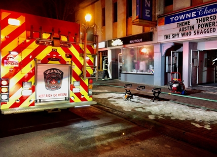 Firefighters douse small fire next door to Vernon Towne Theatre