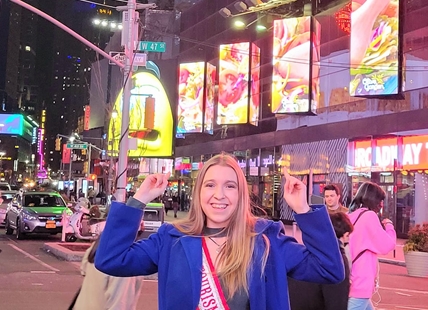 Vernon model featured on billboard in New York’s Times Square