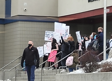 Students show support for sexual assault victims with Kelowna rally