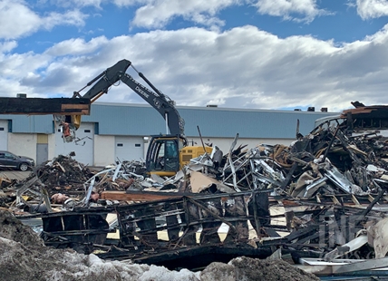 Mostly rubble left following huge fire at Kelowna business complex