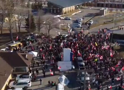 RCMP investigating after reporter spat on at Osoyoos border crossing protest