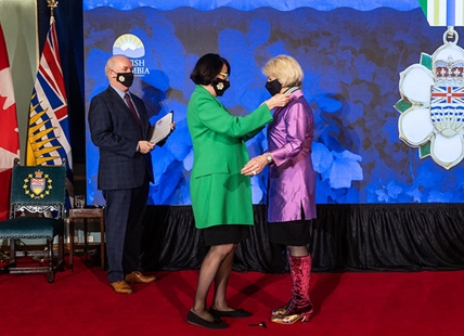 Dr. Bonnie Henry and Michael Bublé receive Order of B.C.