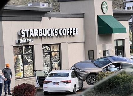 Car cuts the line at Kamloops drive-thru