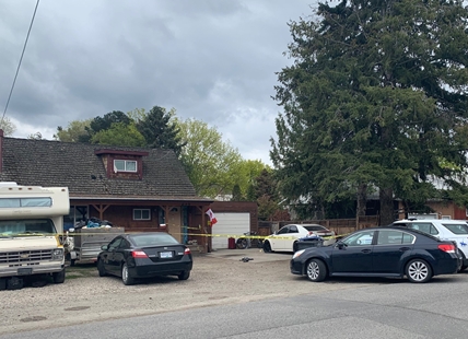 Police on scene, tape off part of Kelowna home