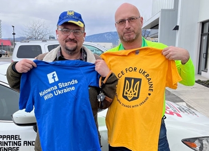 Local businesses donate thousands to Kelowna Ukrainian military support group