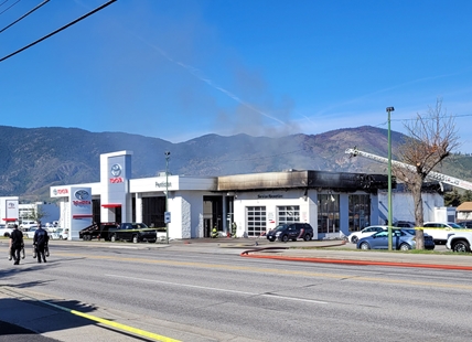 RCMP investigating Penticton car dealership fire as arson