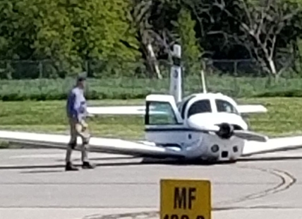 Plane lands on its belly at the Vernon airport