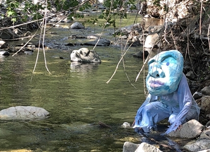 Who are these peculiar blue men and what are they doing in the Okanagan?