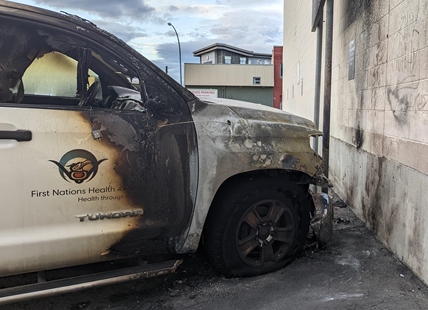 First Nations Health Authority vehicle found burned in downtown Kamloops