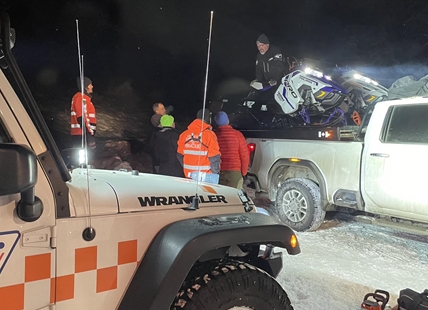 Penticton search and rescue team uses snow machines to rescue stranded UTV operator