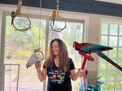 iN VIDEO: Okanagan woman turns passion for parrots into educational business