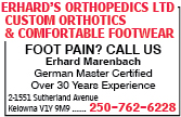 Erhard's Orthopedics Ltd - Custom Orthotics & Comfortable Footwear