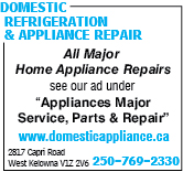 Domestic Refrigeration & Appliance Repair