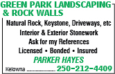 Green Park Landscaping & Rock Walls