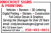 Knockout Signs & Printing