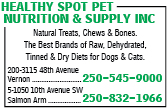 Healthy Spot Pet Nutrition & Supply Inc