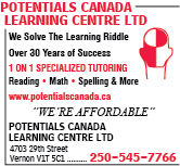 Potentials Canada Learning Centre Ltd