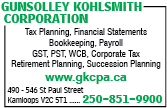Gunsolley Kohlsmith Corporation Chartered Professional Accountants