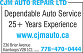 CJM Auto Repair LTD