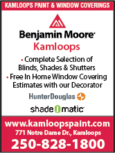 Kamloops Paint and Window Coverings Ltd - Benjamin Moore